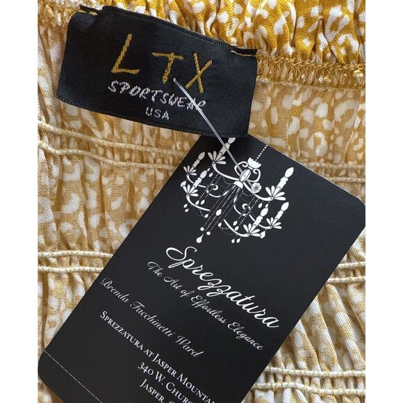 LTX Sportswear 2XL Smocked Corn Dress Ruffled Bottom Long Puff Sleeve Ruching - Picture 6 of 8